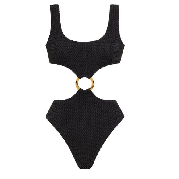 Montce Crochet Ky One-Piece in Black Crochet Size Small - Picture 1 of 4